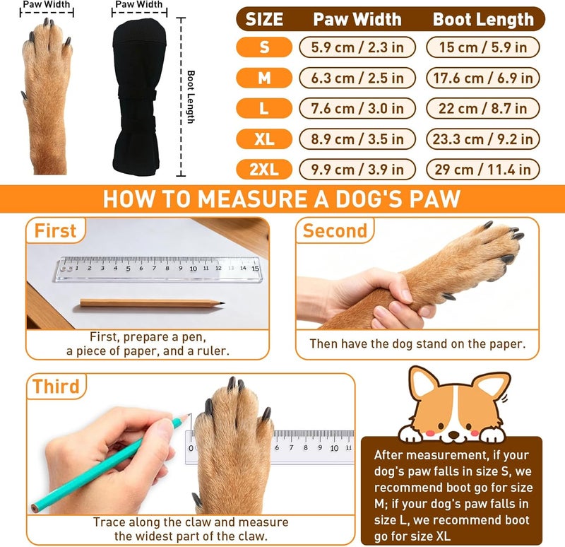 ETIAL Dog Paw Wound Recovery Boot, Breathable Dog Bootie for Injured Paw, Anti-Slip Dog Shoe with Self-Adhesive Strap, Dog Paw Protector for Outdoor Walking & Keep Dogs from Licking Wounds (XL) - Image 2